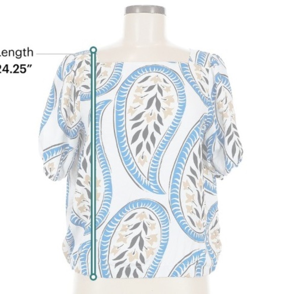 Ann Taylor Paisley Square Top - Picture 5 of 9